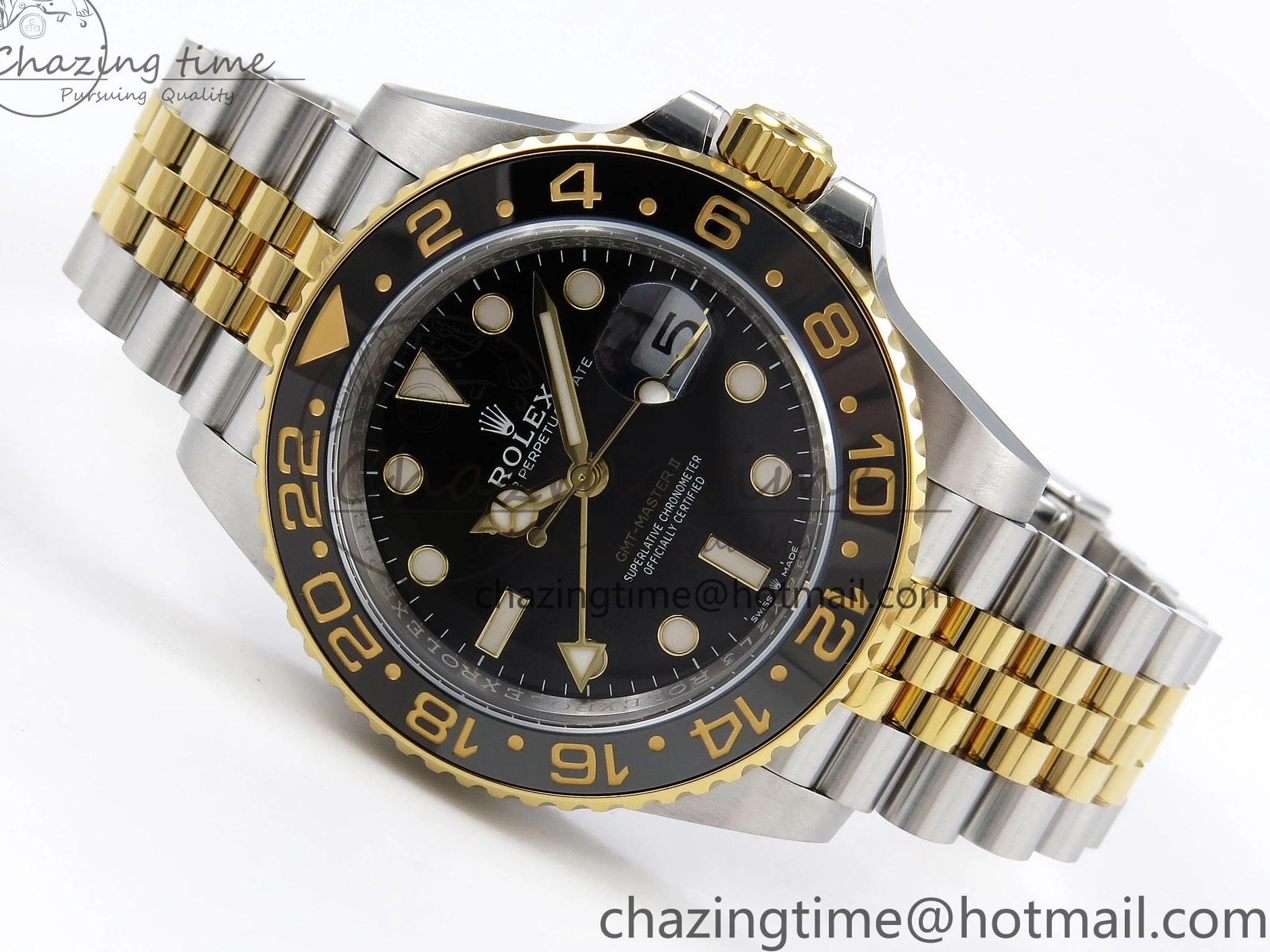 MiroTime 0309 SportInspired GMT-Master II 126713 GRNR ARF 1:1 Best Edition Black Dial on YG SS Jubilee Bracelet VR3285 CHS 1663